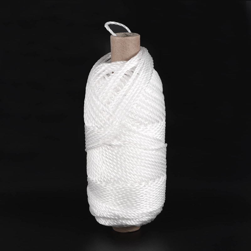 sourcing map Twisted Mason Line Nylon Twine String Cord White