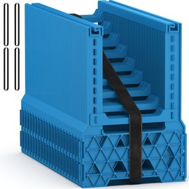 BEBOBLY RV Sewer Hose Support 20FT with Secure Rubber Band & Carry Strap, RV Sewer Hose Holder Adjust Height for Travel Trailers, RV, Campers | Avoiding Obstacles & Deep Cradles, Quick Setup/Collapse