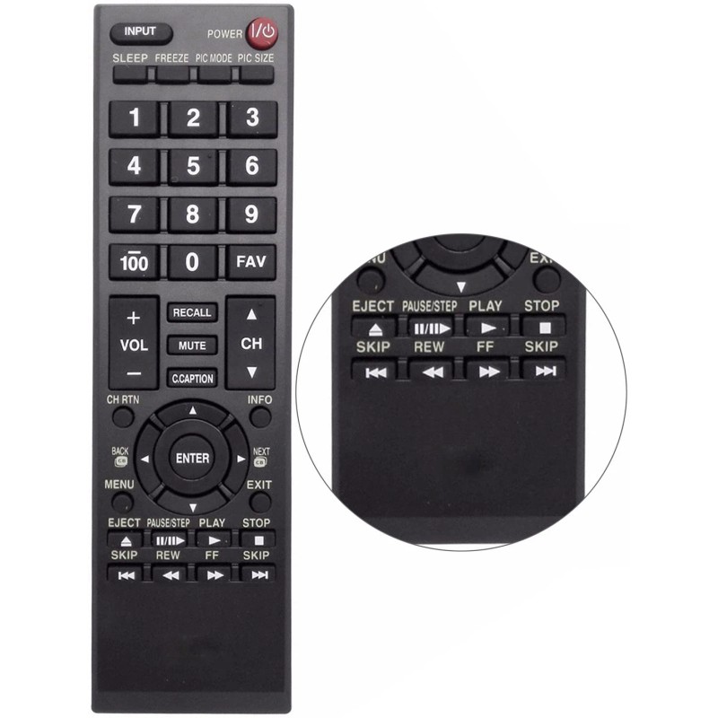 Unbranded CT-90325 Remote FOR Toshiba TV 32C100U2 32C100UM 32C110U 32DT1