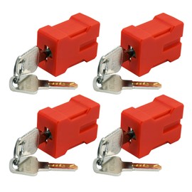 HiLKCO 4 Plug Lockout Device for Cords Electrical,Fits 2 and 3 Prong