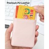 Teskyer ID Card Holder with Strap, PU Leather with Transparent