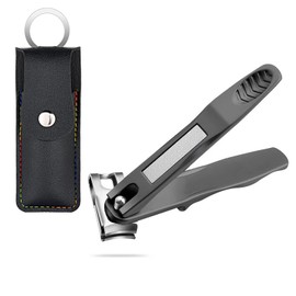 FUZVOL 360°Rotating Nail Clippers for Seniors,Long Handle Nail Clipper for Fingernail and Toenail,Sharp Toenail Clippers for Men and Women(Black)