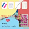 Valentines Press on Nails Medium Square Pink Fake Nails with