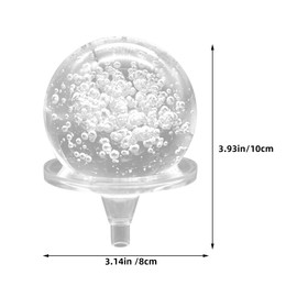 Cabilock Table Fountain Crystal Ball Waterfall Bubble Crystal Ball Feng Shui Ball Decorative Bubble Ball Ball with Stand for Indoor Fountain 8 cm