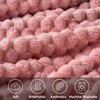 BEDELITE Fleece Blanket - 3D Jacquard Decorative Dusty Pink Throw