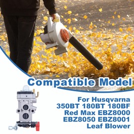 AUMEL 150BT WYA-44 Carburetor Tune UP Kit for Husqvarna 350BT 180BT 180BF Red Max EBZ8000 EBZ8050 EBZ8001 Leaf Blower Parts Replace 505183101 521631601 WYA-44-1 Carb