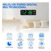Reloj De Pared Digital Con Termómetro, Alarmas Y Calendario