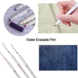 5 Color Fabric Marking Pens Multi-Color Water Soluble Erasable Pen Sewing Marking & Tracing Tools for DIY/Party
