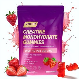 Vyhthy CurveBoost Creatine & Collagen Gummies – Sugar-Free Support for Muscle, Skin, Hair & Nails, 30 Gummies