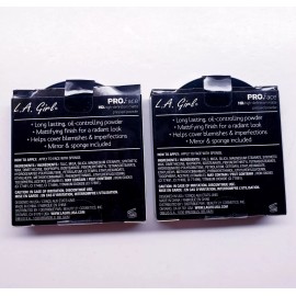 L.A. Girl PRO.Face HD Matte Pressed Powder, GPP612 WARM CARAMEL (2 pack)