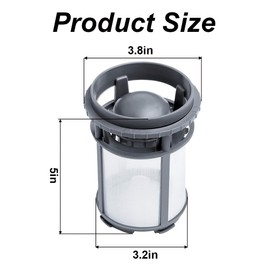 Filter Cup for Dishwasher W10872845, Dishwasher Pump Filter Cup Replacement Compatible with 8579307, AP6030094, W10425171, W10455263