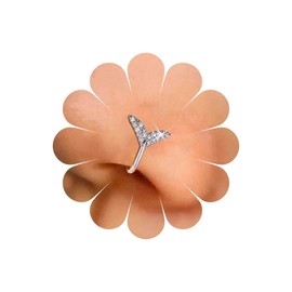 Inilbran Boho Crystal Fishtail Clip On Nose Ring Vintage Fish Tail Cuff Hoop Nose Ring Silver Fishtail Faux Clip On Nose Ring Fish Tail Not Pierced Nose Ring Jewellery, Stainless Steel