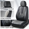 Coverado Leather Seat Covers for Car, Waterproof Front Car Seat