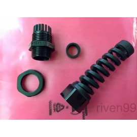 SPC Lot 5pcs PG13.5 Strain Relief Bushing Spiral Flex Cable Gland, IP68, 1/4 - 1/2"