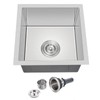TSIBOMU 15 x 15 Inch Undermount Kitchen Sink, T-304 Stainless