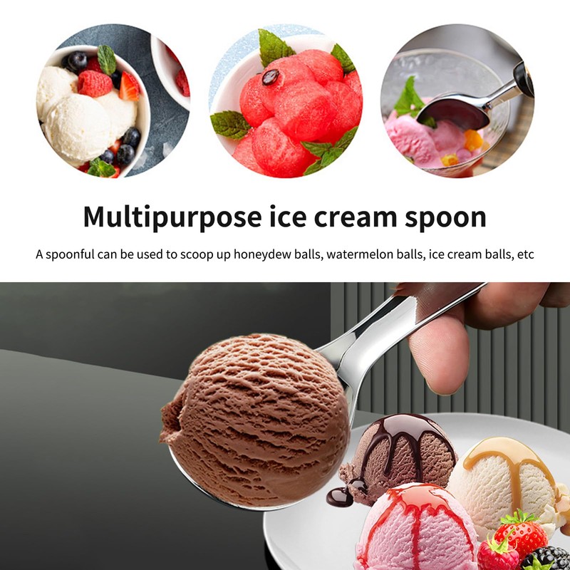 Ice Cream Scoop Stainless Steel with Comfortable Handle, Ice Cream