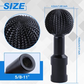 SPEEDWOX Sphere Rotary Burr with 5/8-11 Threads for 4 1/2 and 5 Inch Angle Grinder Attachments Wood Grinder Ball Gouge Power Carving Tools for Wood Hollowing Slotting Wood Carving Burrs