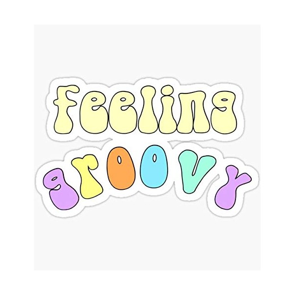 Feeling Groovy Vsco 70s Aesthetic Sticker - Sticker Graphic -