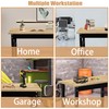 48" Adjustable Workbench, Multifunctional Heavy Duty Workbench, Rubberwood Countertop for