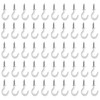 Jamiikury 50 White Cup Hooks, 1/2 Inch Metal Screw-in Mini