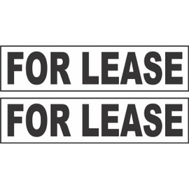 2-6x24 For Lease Real Estate Rider Sign Black