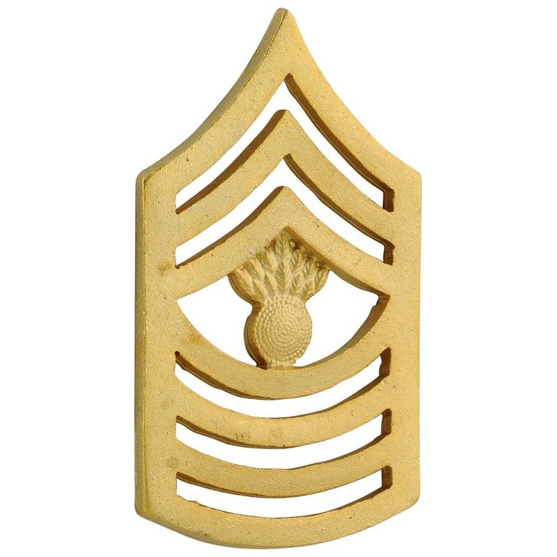 Marine Corps (USMC) chevron Gold MGYSGT Master Gunnery Sergeant E-9