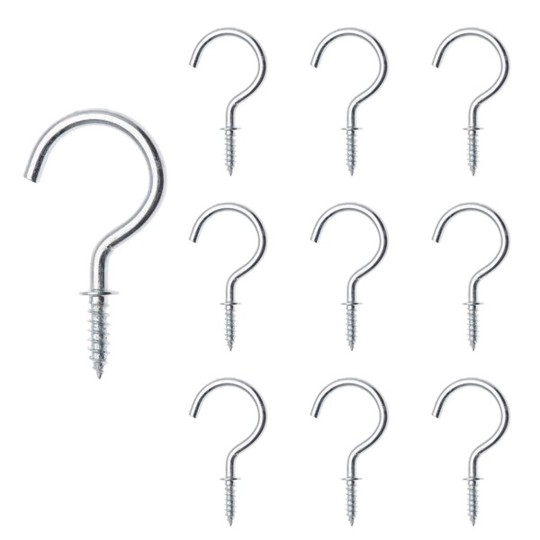 The Bead Shop 38mm Cup Hooks Chome - Metal Ceiling