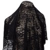 CABODYALS 160CM Black Stretch Lace Vintage Floral Fabric for Sewing