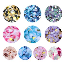 10 Colours 10000 Pieces Table Decoration Birthday 100 g Confetti Wedding Paper 25 mm Confetti Round Large Confetti for Birthday Wedding Table Decoration Scatter Decoration Christmas Cannon