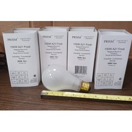 Prism 150W A21/FR 130V Rough Service Industrial Grade Bulbs 4-Pieces**NEW*