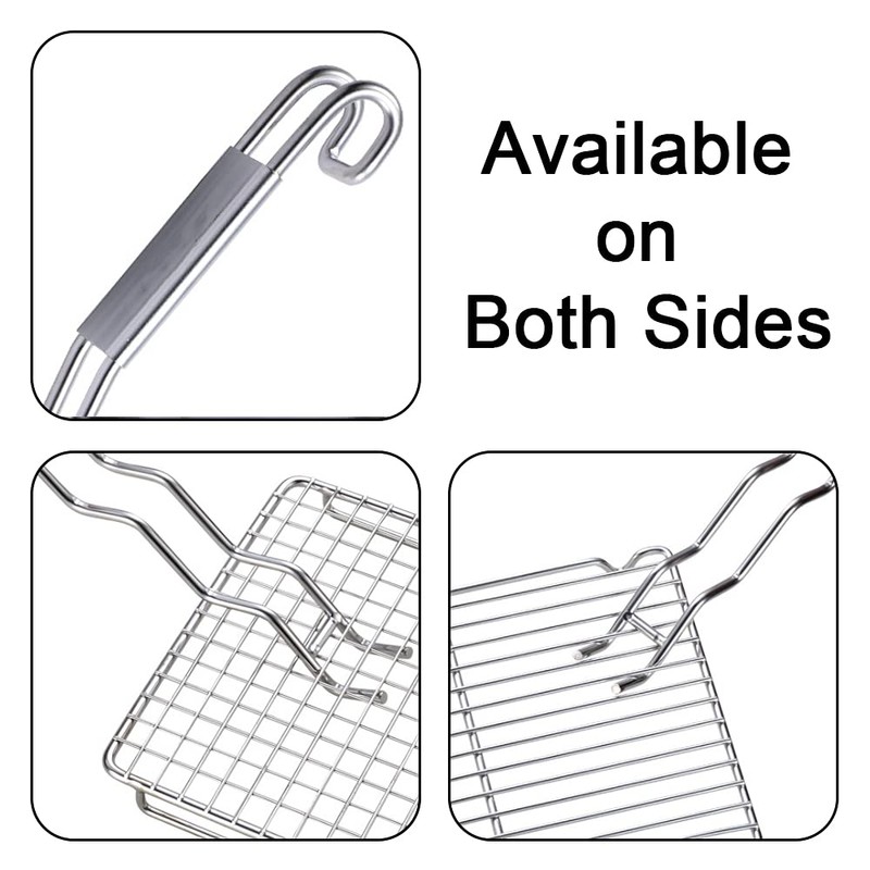 SuKeYuan BBQ Grill Grate Lifter Narrow Grid Grill Lifter Stainless