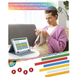 Katech Magnet Replacement Set for Knitting Chart Keeper, 11PCS Magnet Pattern Holders Replacement Knitting Tool Set, Extra Magnet for Fixed Crochet Pattern on Knitting Pattern Holder (ONLY Magnet)