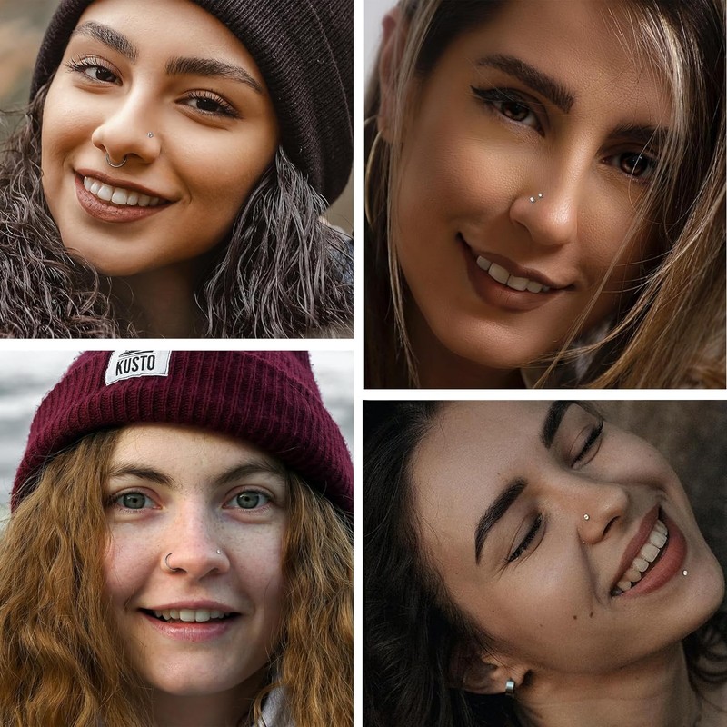 Lyuxzad Nose Piercing Gun Kit 6Pcs Disposable Nose Piercing Kit