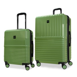 World Traveler Dejuno Tonal Lightweight Polycarbonate Hardside Expandable Spinner Luggage Suitcase with TSA Lock, Matcha, 2-Piece Set(20in,28in)