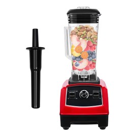 3HP 2200W Heavy Duty Household Grade Blender Mixer Juicer Countertop Smoothie Blender Commercial Blender Mixer Juicer 110V Professional Smoothie Maker For Making All Kinds Of Drinks (Red)
