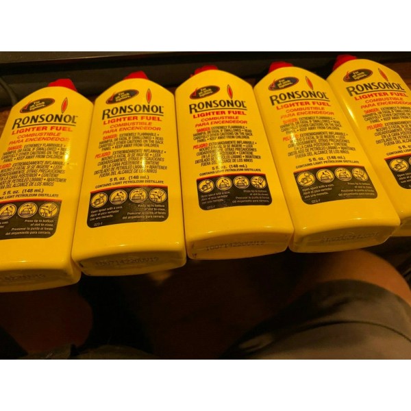 Genuine RONSON 5 ounce Lighter Fluid Fuel Lot of 2