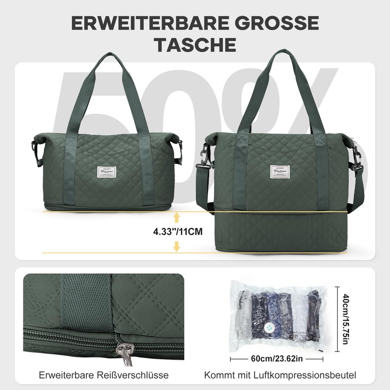 Vacuum Travel Bag with Hand Pump, Women's Hand Luggage Bag,