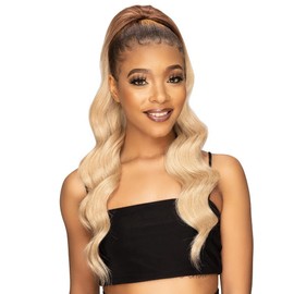 Remy Illusion Pony Topaz Ponytail Extension Synthetic Hair – 28 Inch Pony Tails Hair Extensions – Easy to Apply Wavy Hair Extensions with Comfortable Soft Texture – Highly Realistic Look (HONEY)