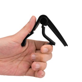 BROTOU Quick Release Guitar Capo, Capotastos Capo for Acoustic Guitar, Classical Guitar, Electric Guitar, Ukulele, Bass, Banjo (Black)