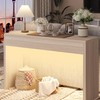 TIQLAB Console Table, Entryway Table with LED Light, 44 Inches