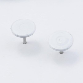 100Pcs Thumb Tacks White Flat Rounded 11mm/0.43" Nailhead L13mm/0.51" Decorative Pin Push Pins Home/Office for Bulletin Board,Notice Board/Map Nails,Small in Size,Tape, Adhesives and Fasteners