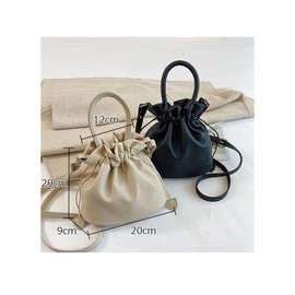 Whatna A010 Cow Leather Mini Shoulder Bag, Women's, Crossbody Chest Bag, Small, Book, Leather, Thick, Leather, Lightweight, Shoulder Bag, Mini Bag, For Work, Travel, Smartphone Pouch, Black