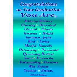 Graduate, Graduation Gifts, Graduation Affirmation Posters, Student Affirmations