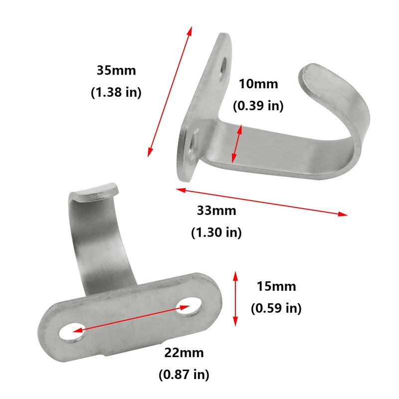 Antrader 12-Pack Stainless Steel Screws Mount Ceiling Hooks, Under-Shelf Coat