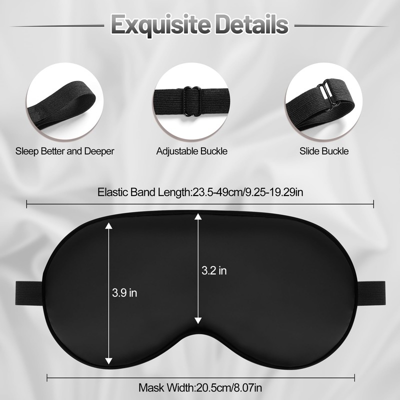 Sleep Mask, Silk Eye Mask for Sleeping with Adjustable Strap,