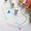 SagaSave 100Pcs Flat Head Sewing Pins, Multi Shape Button Head