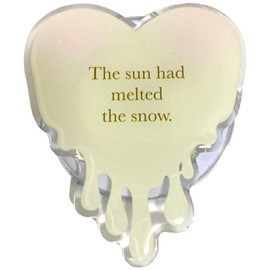 Heart Motif Magnetic Suction Magnet Folding Smartphone Grip Sockets MagSafe Korean Smartphone Ring Stand Grip Tock Ring Smartphone Drop Prevention Mobile Ring Grip Cute (Melty Heart (White)