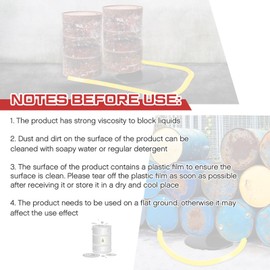 Pushglossy Spill Barrier Dike Solid Liquid Blocker Door Blocker Dike Lab Spill Control Supplies, Composed of 2pcs 5ft Blockers, Yellow (10'L x 2.6"W x 1.5"H)