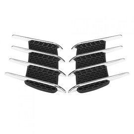 Air Flow Vent, Air Flow Cover, Pair of Car Exterior Hood Side Air Intake Opening Shark Gills Outlet Decorative Decorative Sticker