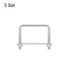 sourcing map Square U-Bolts, 3 Sets 82mm(3.23") Inner Width 70mm